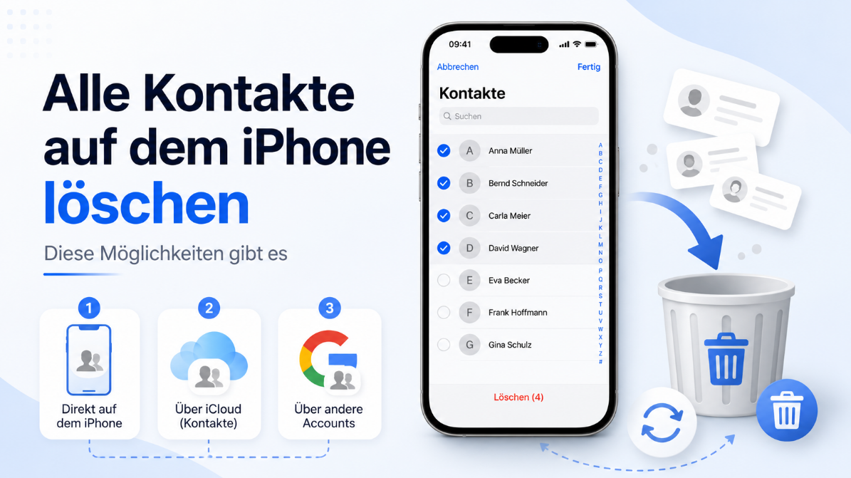 Alle Kontakte auf dem iPhone löschen