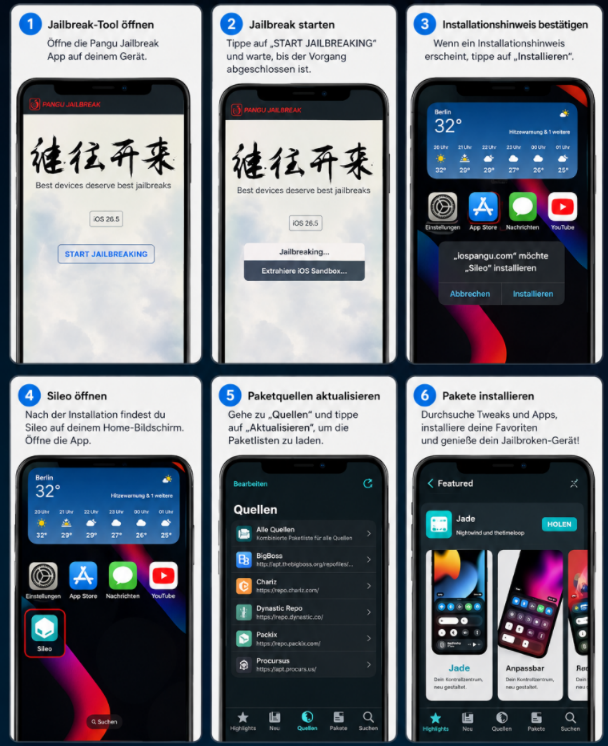 Pangu Jailbreak Anleitung