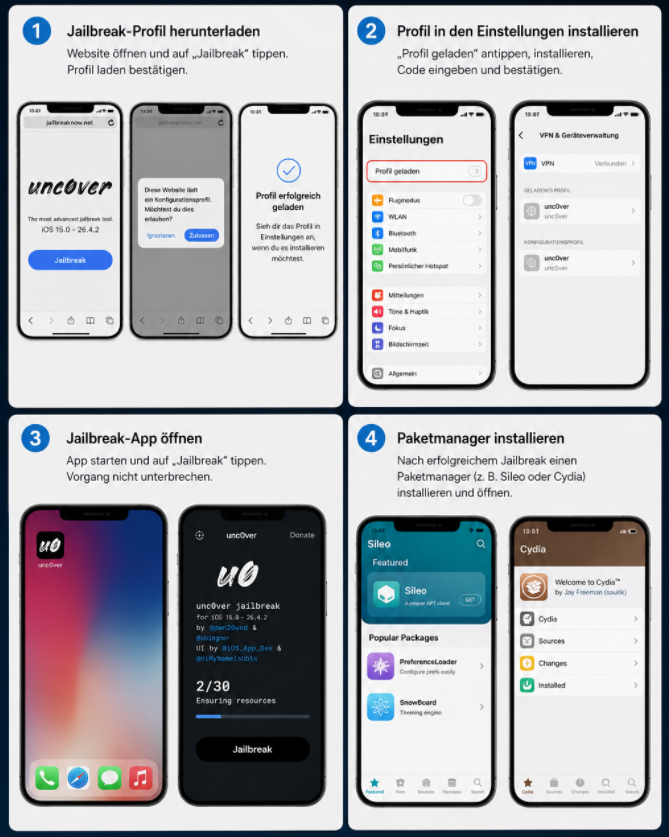 unc0ver Jailbreak Anleitung
